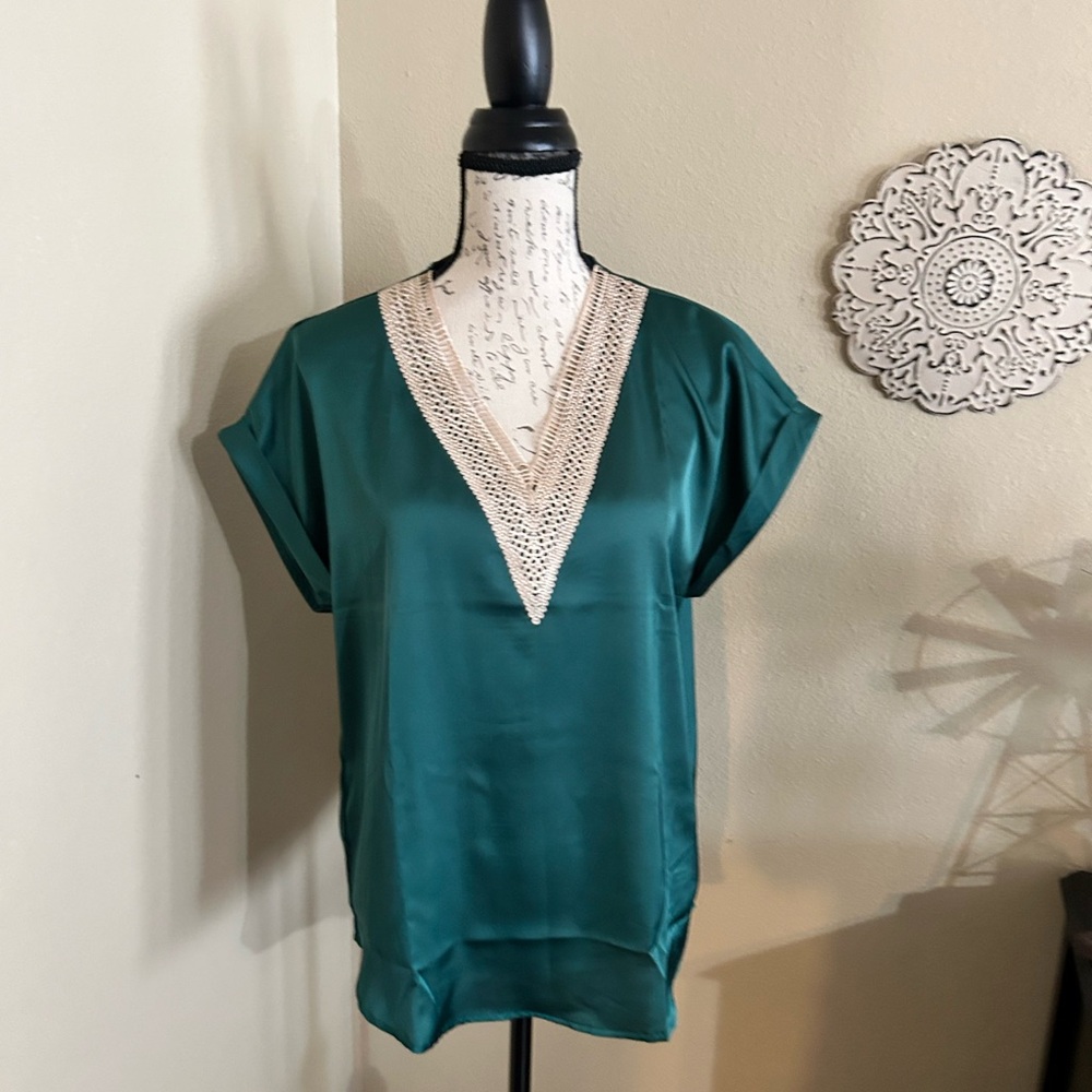 Boho silky material blouse